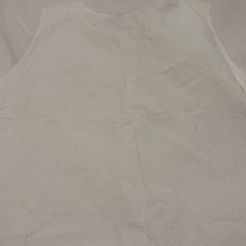J. Crew White Sleeveless Linen-blend button-front shell SZ XL casual preppy NWT - Picture 10 of 12